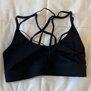 Koral black snakeskin sports bra